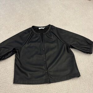 Avec Les Filles Black Button-Up Blouse. Small. New with tags.